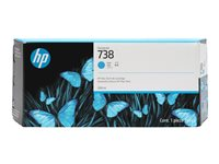 HP 738 - 300 ml - cyan - original - DesignJet - bläckpatron - för DesignJet T950 676M6A