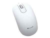 Microsoft Optical Mouse 200 for Business - Mus - höger- och vänsterhänta - optisk - 3 knappar - kabelansluten - USB - vit 35H-00004