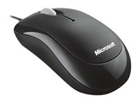 Microsoft Basic Optical Mouse - Mus - höger- och vänsterhänta - optisk - 3 knappar - kabelansluten - USB - svart P58-00057