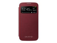 Samsung S View EF-CI950B - Vikbart fodral för mobiltelefon - röd - för Galaxy S4 EF-CI950BREGWW