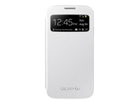 Samsung S View EF-CI950B - Vikbart fodral för mobiltelefon - vit - för Galaxy S4 EF-CI950BWEGWW