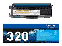 Brother TN320C - Cyan - original - tonerkassett - för Brother DCP-9055, DCP-9270, HL-4140, HL-4150, HL-4570, MFC-9460, MFC-9465, MFC-9970 TN320C