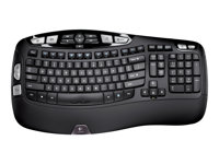 Logitech Wireless Keyboard K350 - Tangentbord - trådlös - 2.4 GHz - brittisk - svart 920-004483