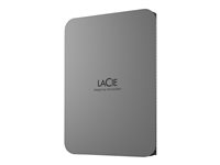 LaCie Mobile Drive Secure STLR2000400 - Hårddisk - krypterat - 2 TB - extern (portabel) - USB 3.2 Gen 1 (USB-C kontakt) - Self-Encrypting Drive (SED) - rymdgrå - med 3 års Seagate Rescue Data Recovery STLR2000400