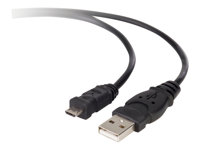 Belkin - USB-kabel - USB (hane) till mikro-USB typ B (hane) - USB 2.0 - 90 cm - formpressad F3U151CP0.9M