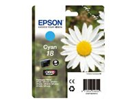 Epson 18 - Cyan - original - bläckpatron - för Expression Home XP-212, 215, 225, 312, 315, 322, 325, 412, 415, 422, 425 C13T18024010