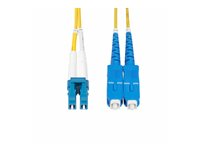 StarTech.com 25m (82ft) LC to SC (UPC) OS2 Single Mode Duplex Fiber Optic Cable, 9/125µm, Laser Optimized, 10G, Bend Insensitive, Low Insertion Loss - LSZH Fiber Patch Cord (SMLCSC-OS2-25M) - Patch-kabel - LC/UPC enkelläge (hane) till SC/UPC enkelläge (hane) - 25 m - 2 mm - fiberoptisk - duplex - 9 / 125 mikrometer - OS1/OS2 - halogenfri, passiv - gul SMLCSC-OS2-25M