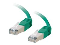 C2G Cat5e Booted Shielded (STP) Network Patch Cable - Patch-kabel - RJ-45 (hane) till RJ-45 (hane) - 10 m - STP - CAT 5e - formpressad - grön 83840