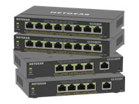 NETGEAR Plus GS308EPP - Switch - smart - 8 x 10/100/1000 (PoE+) - skrivbordsmodell, väggmonterbar - PoE+ (123 W) GS308EPP-100PES