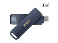 SanDisk Phone Drive - USB flash-enhet - 64 GB - USB-C / Lightning - metallisk himmel SDIXD0N-064G-GN6NN