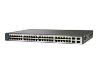 Cisco Catalyst 3750V2-48PS - Switch - L3 - Administrerad - 48 x 10/100 (PoE) + 4 x SFP - rackmonterbar - PoE WS-C3750V2-48PS-E