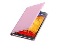 Samsung Flip Wallet EF-WN900B - Vikbart fodral för mobiltelefon - rosaskimrande - för Galaxy Note 3 EF-WN900BIEGWW