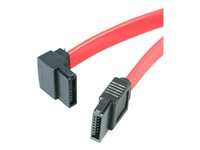 StarTech.com 18in SATA to Left Angle SATA Serial ATA Cable - F/F (SATA18LA1) - SATA-kabel - Serial ATA 150/300/600 - SATA (R) till SATA (R) - 46 cm - vänstervinklad kontakt - röd - för P/N: 25S22M2NGFFR, 35S24M2NGFF, CFAST2SAT25, PEXM2SAT32N1, S322M225R, S32M2NGFFPEX SATA18LA1