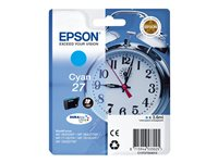 Epson 27 - 4 ml - cyan - original - blister med RF-larm - bläckpatron - för WorkForce WF-3620DWF, WF-3640DTWF, WF-7110DTW, WF-7610DWF, WF-7620, WF-7620DTWF C13T27024020