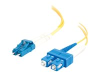 C2G LC-SC 9/125 OS1 Duplex Singlemode PVC Fiber Optic Cable (LSZH) - Patch-kabel - SC enkelläge (hane) till LC enkelläge (hane) - 7 m - fiberoptisk - duplex - 9 / 125 mikrometer - OS1 - halogenfri - gul 85590