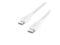 Belkin BoostCharge - USB-kabel - USB-C (hane) till USB-C (hane) - 2 m - vit CAB014BT2MWH