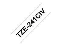 Brother TZe-241CIV - Svart på vitt - Rulle (1,8 cm x 8 m) 1 kassett(er) bandlaminat - för Brother PT-D600; P-Touch PT-18, 2470, 3600, D450, D800, E500, E550, H101, H500, P750, P900 TZE241CIV