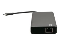 C2G USB C Docking Station - Dual Monitor Docking Station with 4K HDMI, USB, Ethernet, and AUX - Power Delivery up to 60W - Dockningsstation - USB-C / Thunderbolt 3 - 2 x HDMI - 1GbE - TAA-kompatibel C2G54488