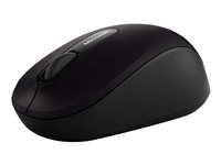 Microsoft Bluetooth Mobile Mouse 3600 - Mus - höger- och vänsterhänta - optisk - 3 knappar - trådlös - Bluetooth 4.0 - svart PN7-00003