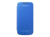 Samsung Flip Cover EF-FI919B - Vikbart fodral för mobiltelefon - ljusblå - för Galaxy S4 Mini EF-FI919BCEGWW
