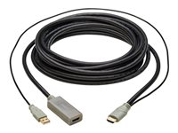 Eaton Tripp Lite Series HDMI Extension Cable with Active Repeater (M/F), 4K 60 Hz, HDR, 4:4:4, HDCP 2.2, 20 ft. (6.1 m), TAA - HDMI-förlängningskabel - TAA-kompatibel - 6.1 m - svart - aktiv förstärkare P569-020-MF-ACT