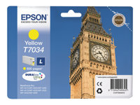 Epson T7034 - 9.6 ml - L-storlek - gul - original - blister - bläckpatron - för WorkForce Pro WP-4015, WP-4025, WP-4095, WP-4515, WP-4525, WP-4535, WP-4545, WP-4595 C13T70344010