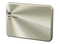 WD My Passport Ultra WDBTYH0010BCG - Anniversary Edition - hårddisk - krypterat - 1 TB - extern (portabel) - USB 3.0 - guld WDBTYH0010BCG-EESN