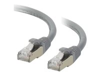 C2G Cat6a Booted Shielded (STP) Network Patch Cable - Patch-kabel - RJ-45 (hane) till RJ-45 (hane) - 3 m - STP - CAT 6a - formpressad, hakfri, tvinnad - grå 89904