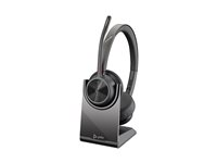 HP Poly Voyager 4320-M - Headset - på örat - Bluetooth - trådlös, kabelansluten - USB-A via Bluetooth-adapter, USB-A - svart - Certifierad för Microsoft-teams, Zoomcertifierad 77Z00AA