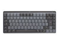 Logitech Master Series MX Mechanical Mini - Tangentbord - bakgrundsbelyst - trådlös - Bluetooth LE - QWERTY - nordiskt (danska/finska/norska/svenska) - tangentbrytare: Clicky - grafit 920-010778