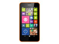 Nokia Lumia 630 - Pekskärmsmobil med Windows - 3G - 8 GB + microSDXC kortplats - 4.5" - 480 x 854 bildpunkter ( 221 ppi ) - IPS - 5 Mpix - Windows Phone 8 - ljusorange A00018492