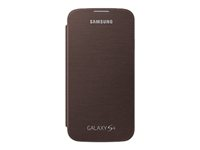 Samsung Flip Cover EF-FI950B - Fodral för mobiltelefon - brun - för Galaxy S4 EF-FI950BAEGWW