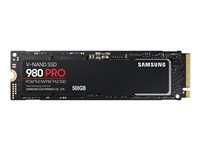 Samsung 980 PRO MZ-V8P500BW - SSD - krypterat - 500 GB - inbyggd - M.2 2280 - PCIe 4.0 x4 (NVMe) - buffert: 512 MB - 256 bitars AES - TCG Opal Encryption - för Intel Next Unit of Computing 13 Extreme Kit - NUC13RNGi5, 13 Extreme Kit - NUC13RNGi7 MZ-V8P500BW