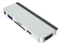 HyperDrive 6-in-1 Hub - Dockningsstation - USB-C - HDMI - för Apple 10.9-inch iPad Air; 11-inch iPad Pro; 12.9-inch iPad Pro; iPad mini (6:e generation) HD319B-SILVER
