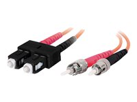 C2G Low-Smoke Zero-Halogen - Patch-kabel - ST-läge (multi-mode) (hane) till SC-läge (multi-mode) (hane) - 2 m - fiberoptisk - 62,5/125 mikron - orange 85224