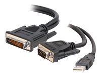 C2G - Projektorkabel - M1 (hane) till USB, HD-15 (VGA) (hane) - 1 m 81245