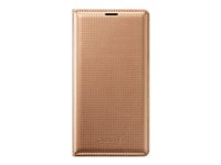 Samsung Flip Wallet EF-WG900B - Vikbart fodral för mobiltelefon - guld - för Galaxy S5, S5 Neo EF-WG900BDEGWW