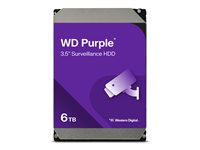 WD Purple WD63PURZ - Hårddisk - 6 TB - inbyggd - 3.5" - SATA 6Gb/s - buffert: 256 MB WD63PURZ